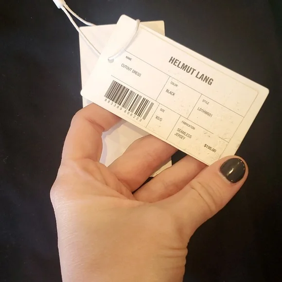 NWT Helmut Lang one-shoulder little black dress - Picture 3 of 4